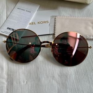 LIKE NEW MICHAEL KORS Rose Gold/Mirror Rose Gold 55mm Sunglasses!